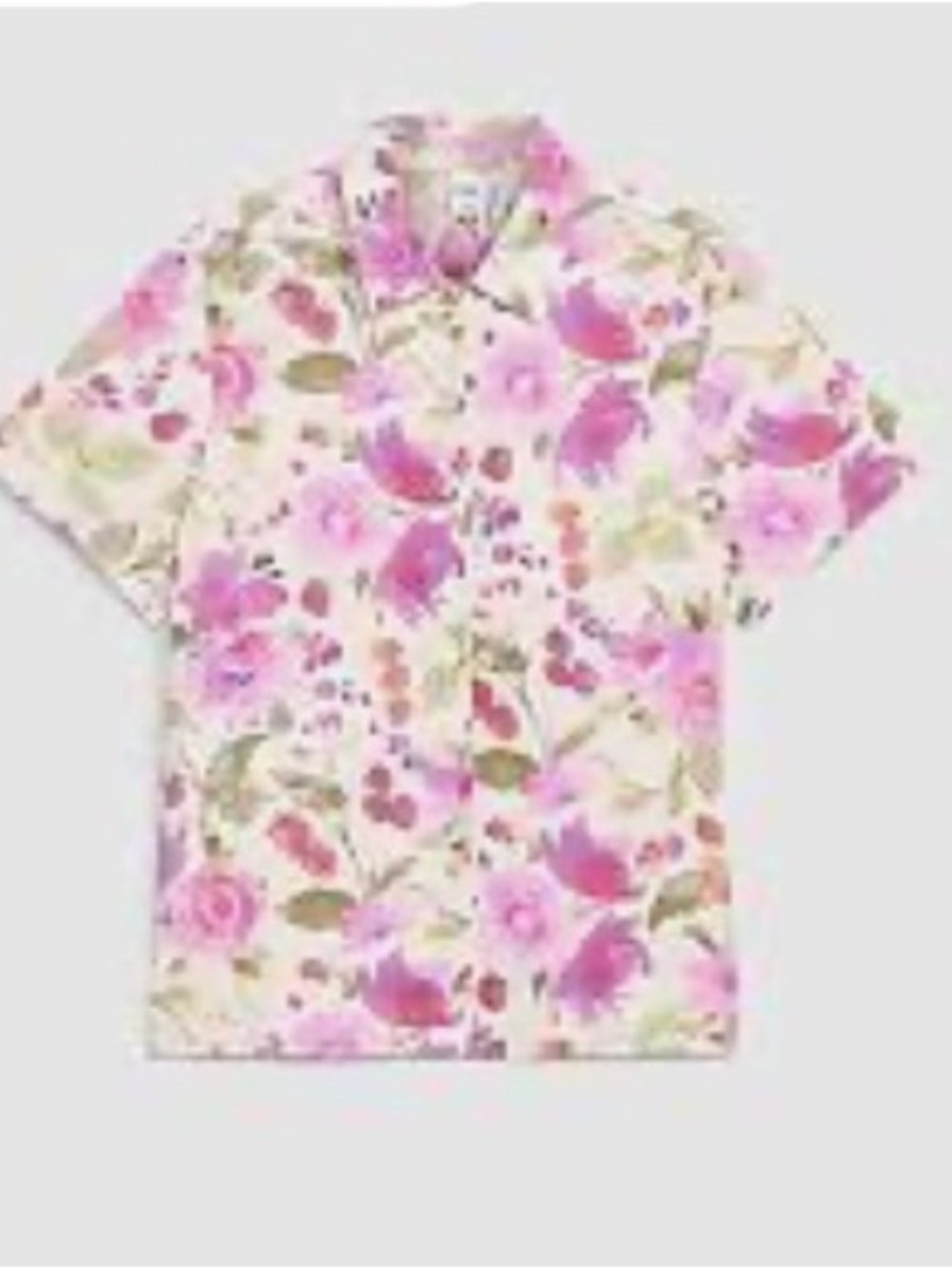 Simons Twik Patterned linen-blend shirt